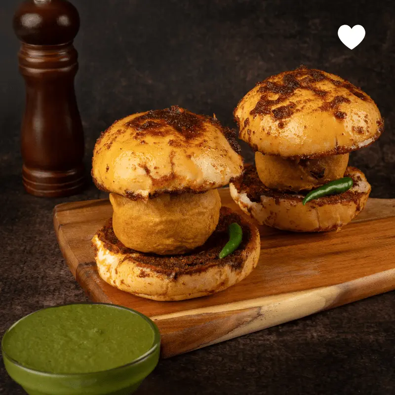 Vada Pav — spiced potato fritter in a bun at Royal Paan Edmonton Alberta